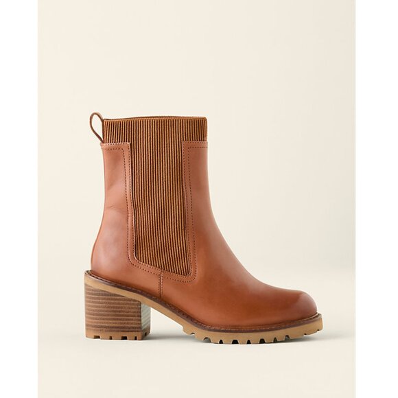 Seychelles Shoes - Seychelles® Far-Fetched Knit Boots - Brown Leahter Ankle Boots